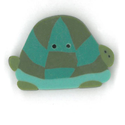 Just Another Button Company Tortoise, NH1085 2-hole clay cross stitch button