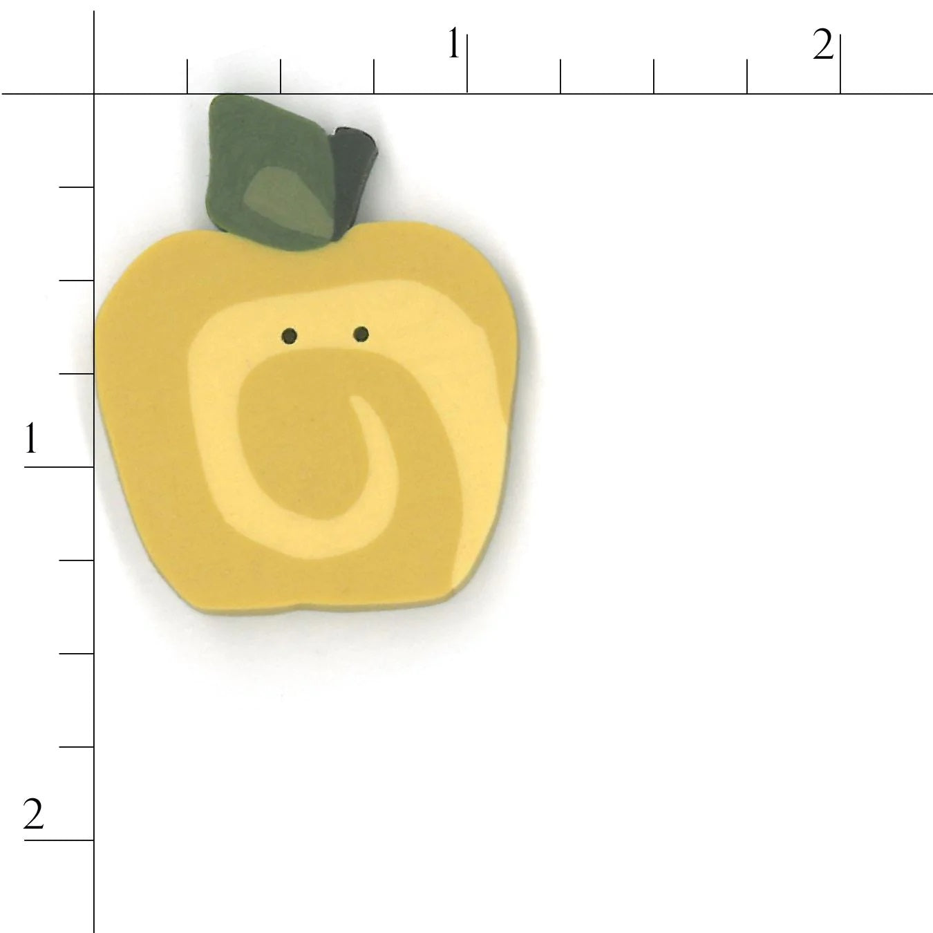 Swirly Yellow Apple NH1101 Buttons