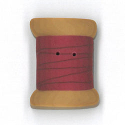 Just Another Button Company Cherry Red Spool NH1123 2-hole flat clat cross stitch button