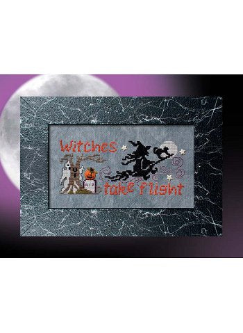 Stoney Creek August 2015 Witches Take Flight PM904 halloween cross stitch pattern