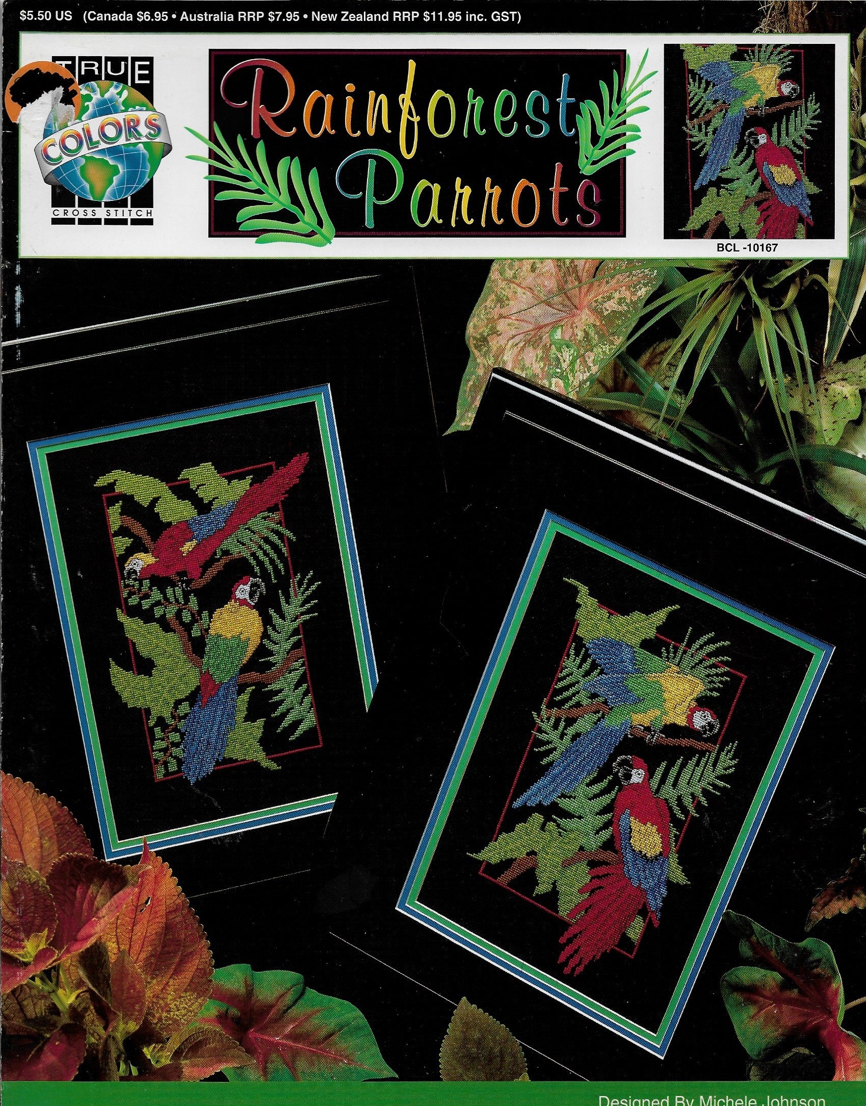 True Colors Rainforest Parrots BCL-10167 cross stitch pattern