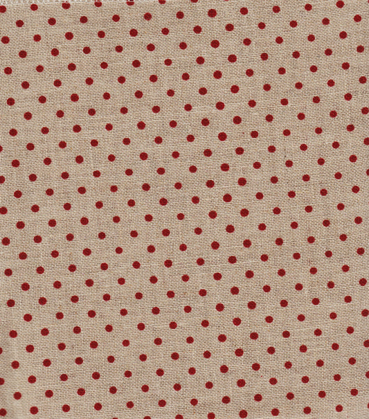 Belfast 32ct 18x27 Red Dot Natural cross stitch Fabric