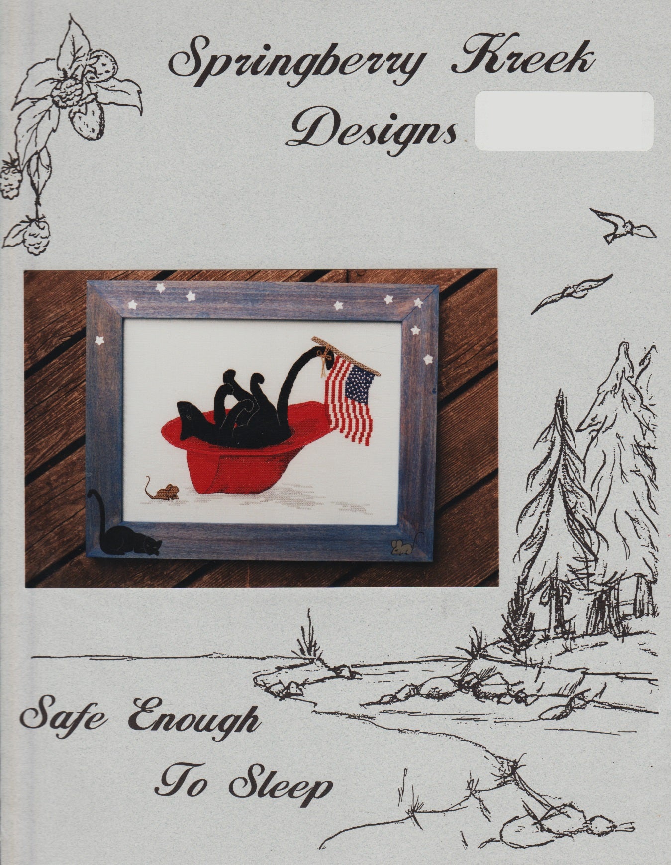 Springberry Kreek Designs Safe Enough To Sleep cross stitch pattern