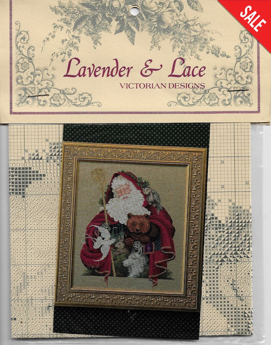 Lavender & Lace Santa of the Forest L&L21 cross stitch pattern