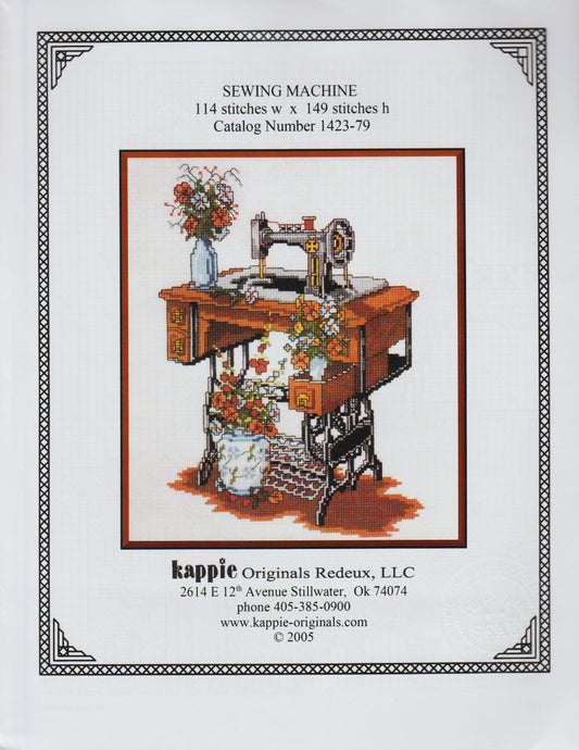 Kappie Originals Sewing Machine 1423-79 cross stitch pattern