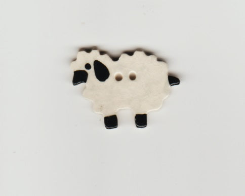 Sheep ceramic button