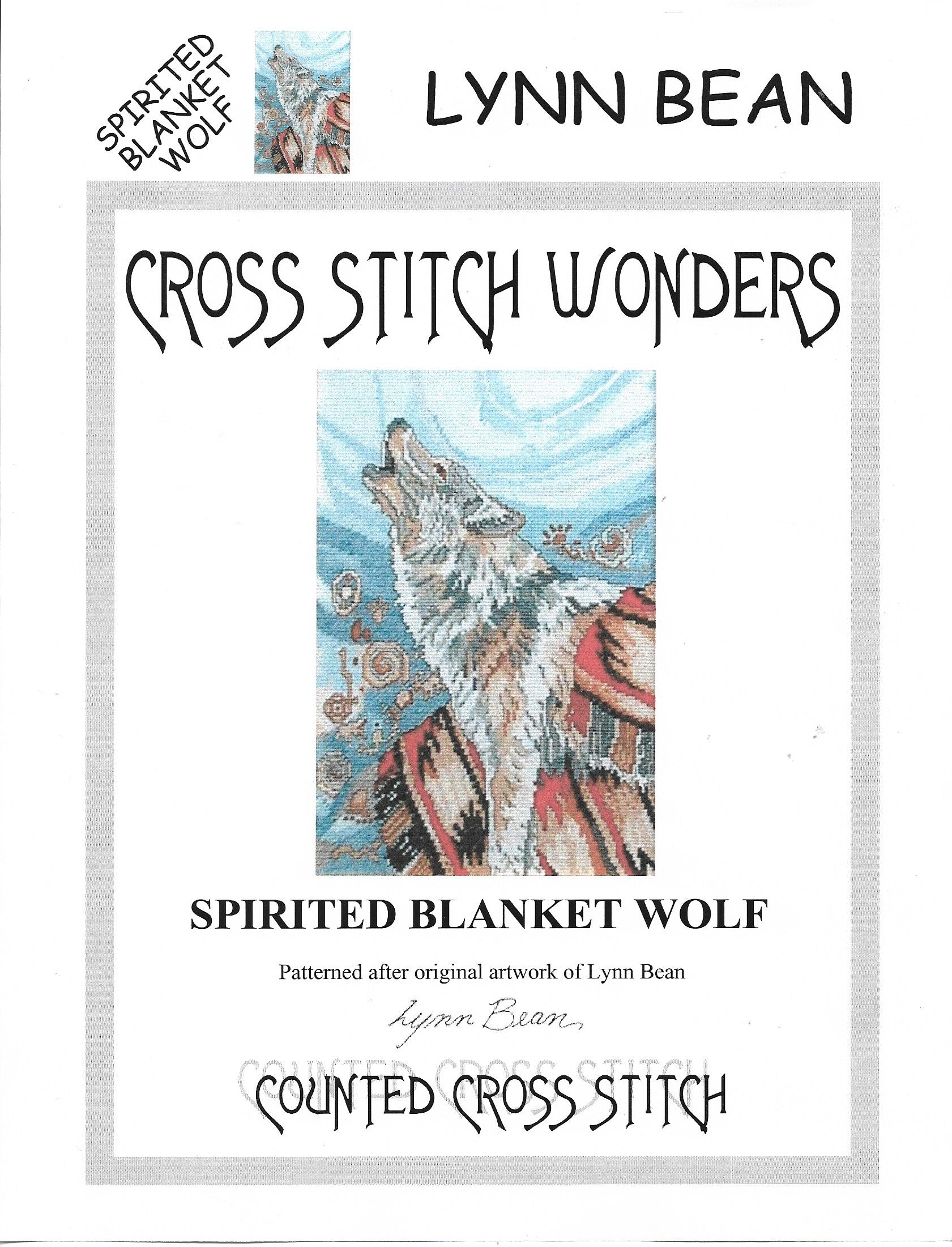 Cross Stitch Wonders Spirited Blanket Wolf cross stitch kit