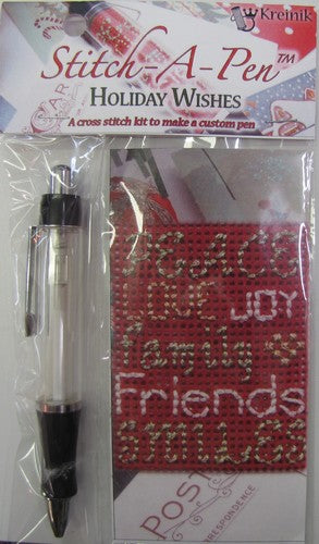 Kreinik Holiday Wishes kit Stitch-A-Pen cross stitch kit