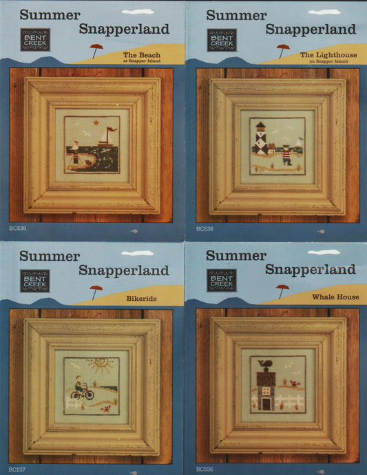 bent Creek Summer Snapperland (Set of 4) cross stitch pattern