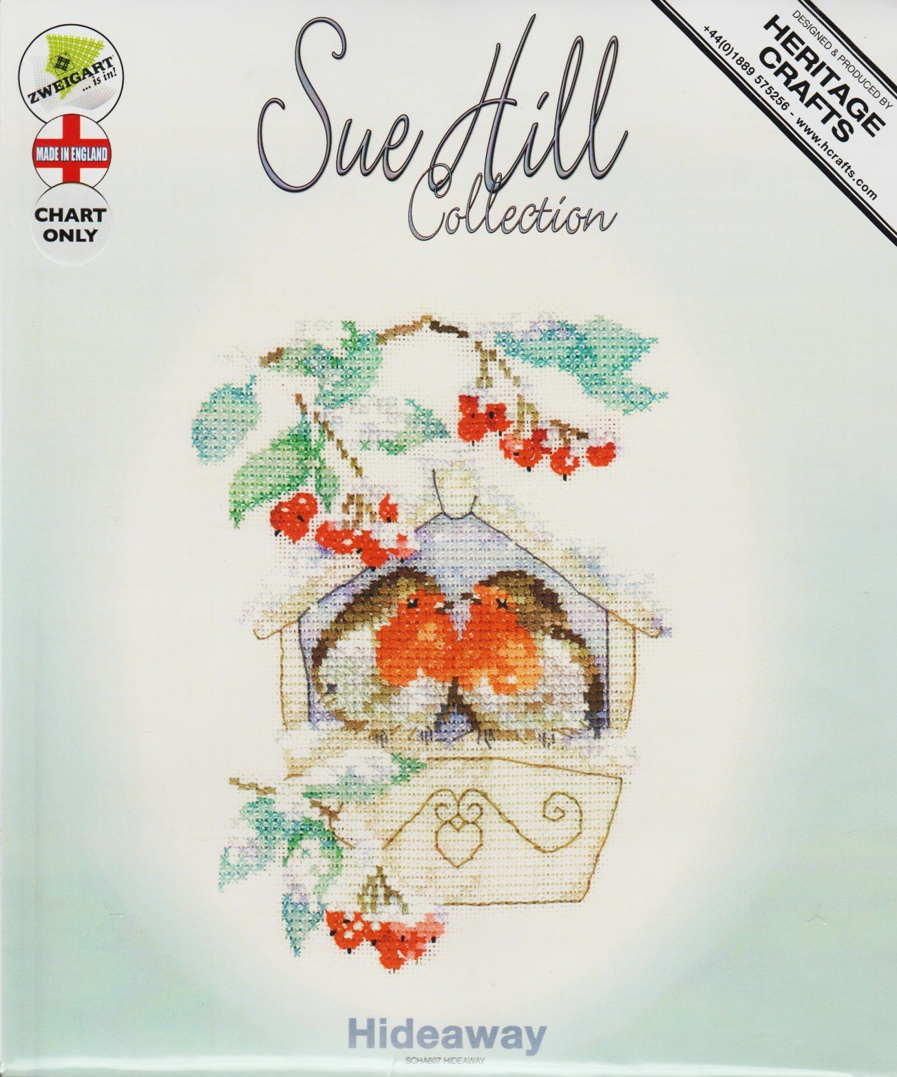 Heritage Crafts Hideaway SCHA607 birdhouse cross stitch pattern