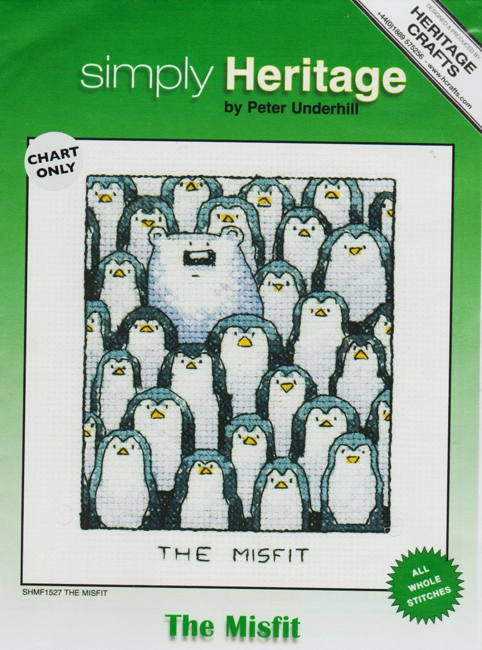 Heritage Crafts The Misfit penquin cross stitch pattern