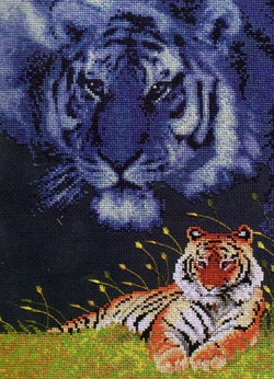 JanLynn Tiger 013-0301 cross stitch pattern