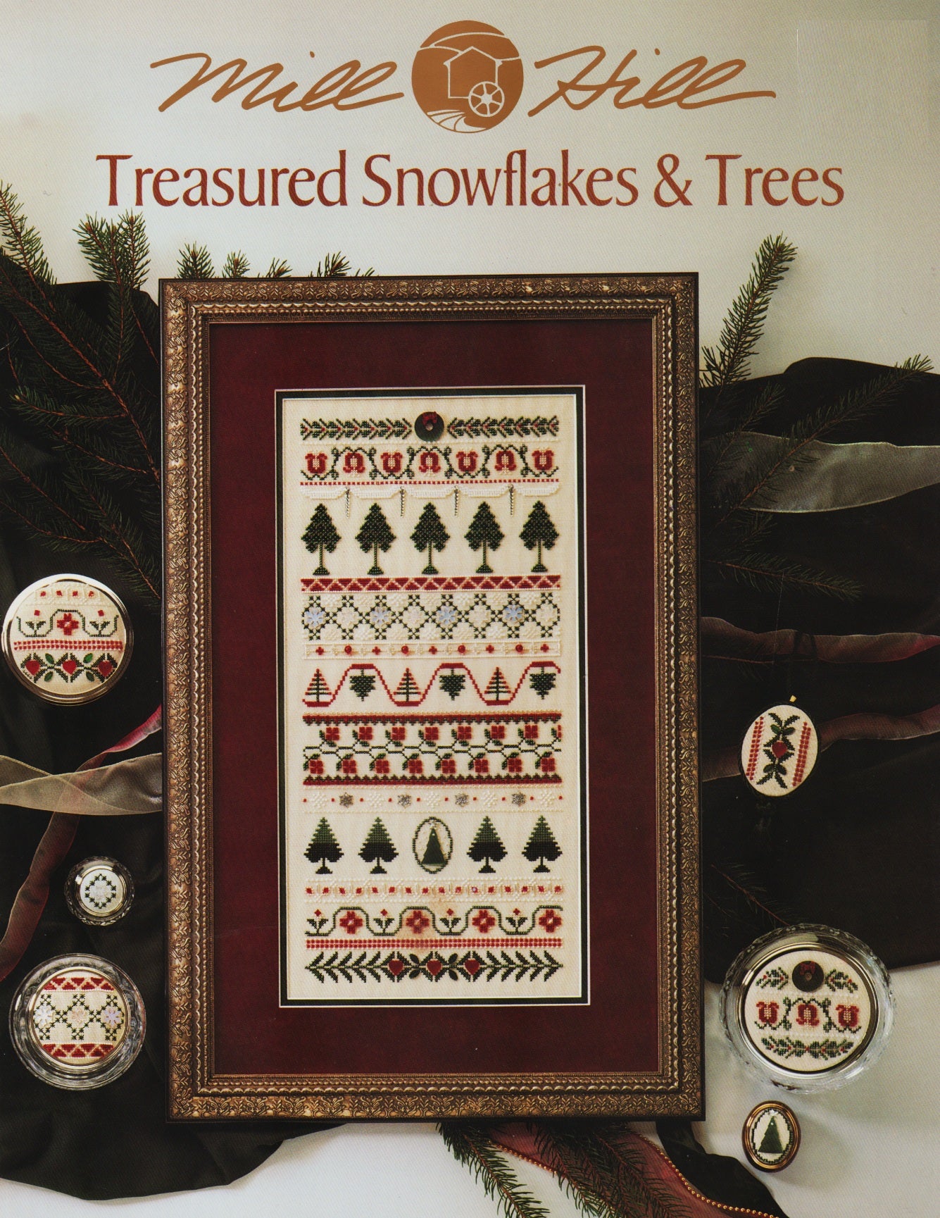Mill Hill Treasured Snowflakes & Trees MHP57 christmas samplers cross stitch pattern