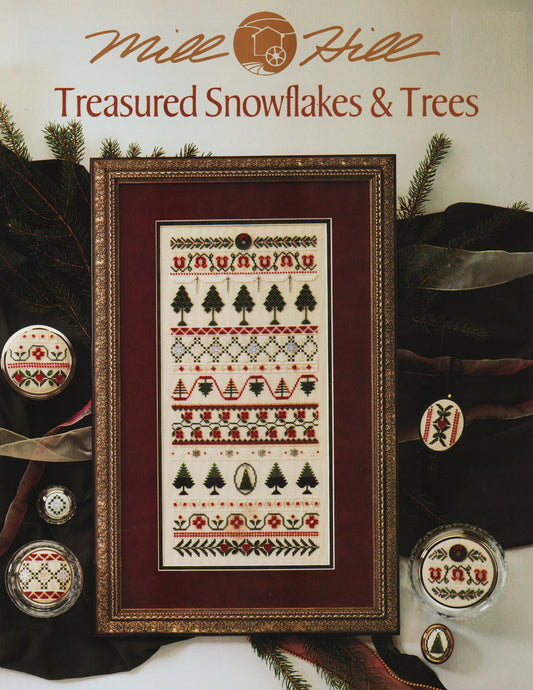 Mill Hill Treasured Snowflakes & Trees MHP57 christmas samplers cross stitch pattern