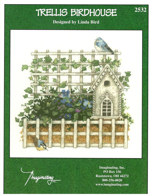 Imaginating Trellis Birdhouse 2532 cross stitch pattern