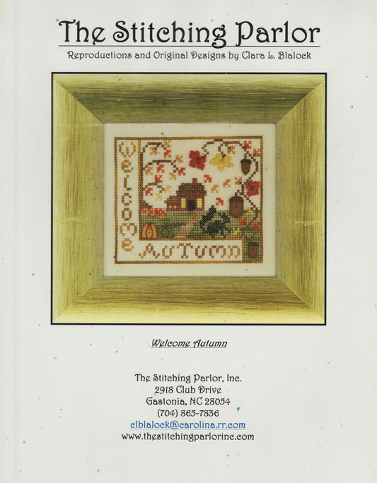 The Stitching Parlor Welcome Autumn cross stitch pattern