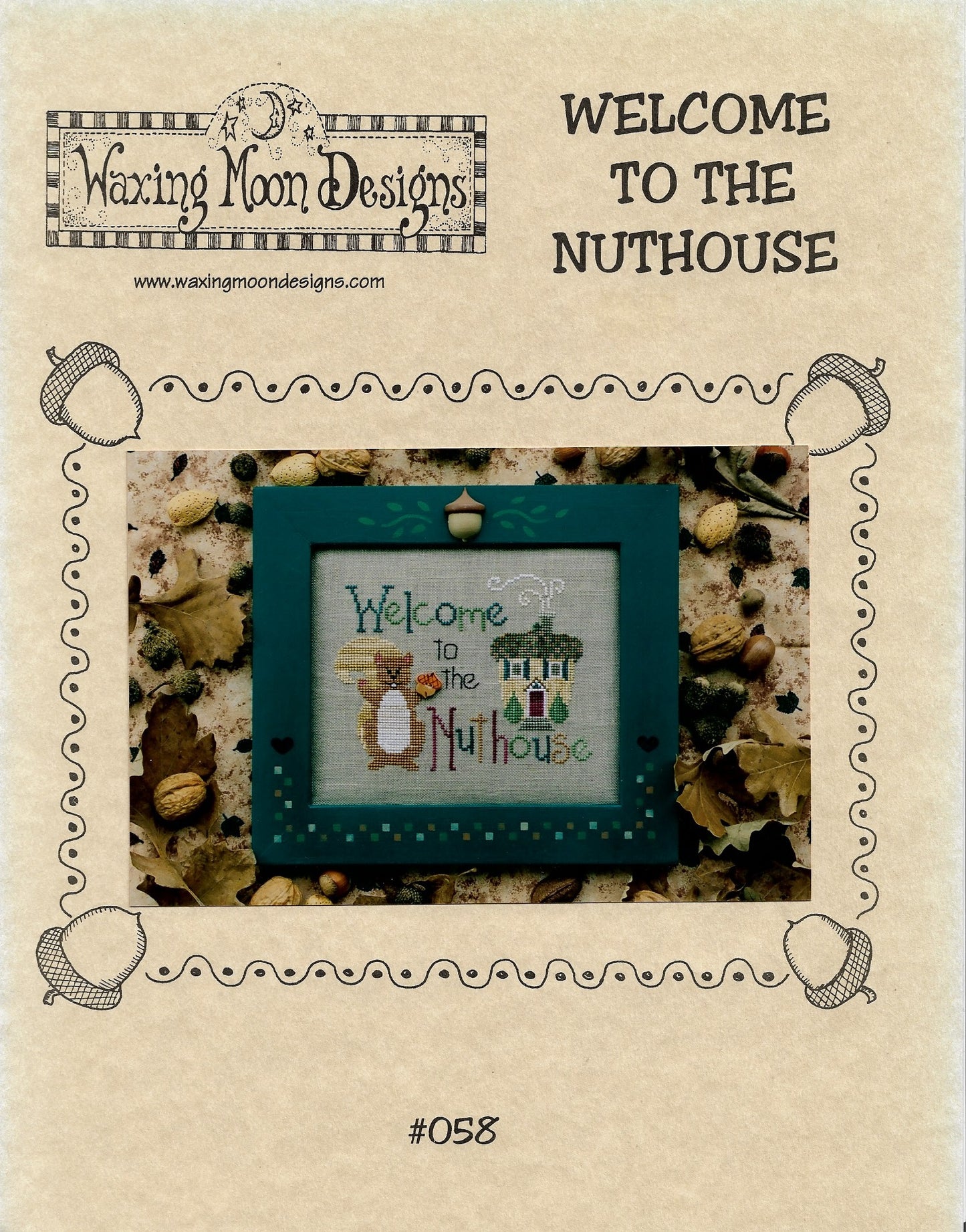 Waxing Moon Welcome To The Nuthouse 058 cross stitch pattern