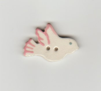 White Dove ceramic button