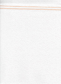 Zweigart Aida 14ct 6x18 White Opalescent Fabric