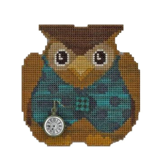 Just Another Button Company Woodland Owl Ornament CH1012 cross stitch ornament pattern