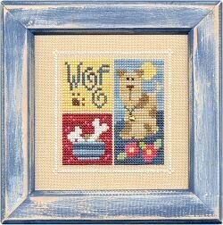 Lizzie Kate Flip-It Blocks Woof F29 dog cross stitch pattern