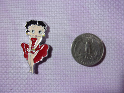 Betty Boop enameled metal needle minders cross stitch