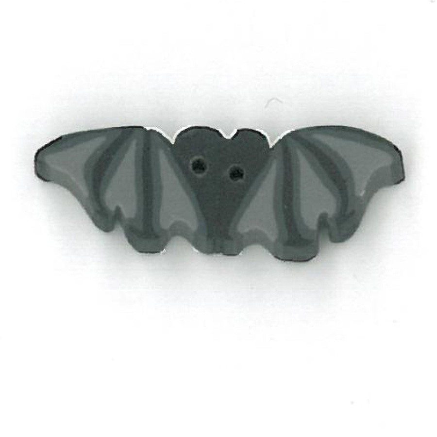 Just Another Button Company Flying Black Bat 1102 handmade clay button