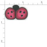 Cranberry Ladybug 1103 Buttons