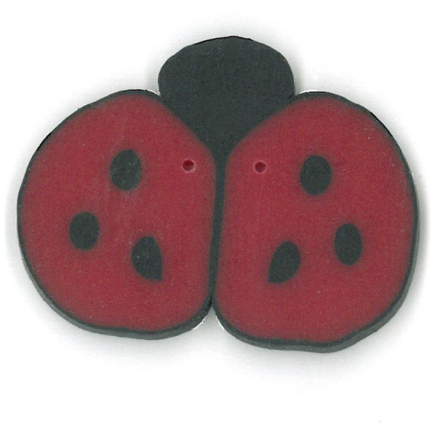 Just Another Button Company Red Ladybug 1104 button