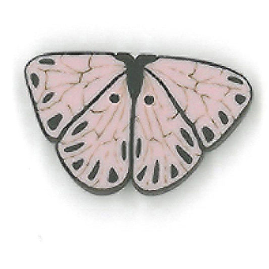 Just Another Button CompanyPink Butterfly 1144 handmade ceramic button