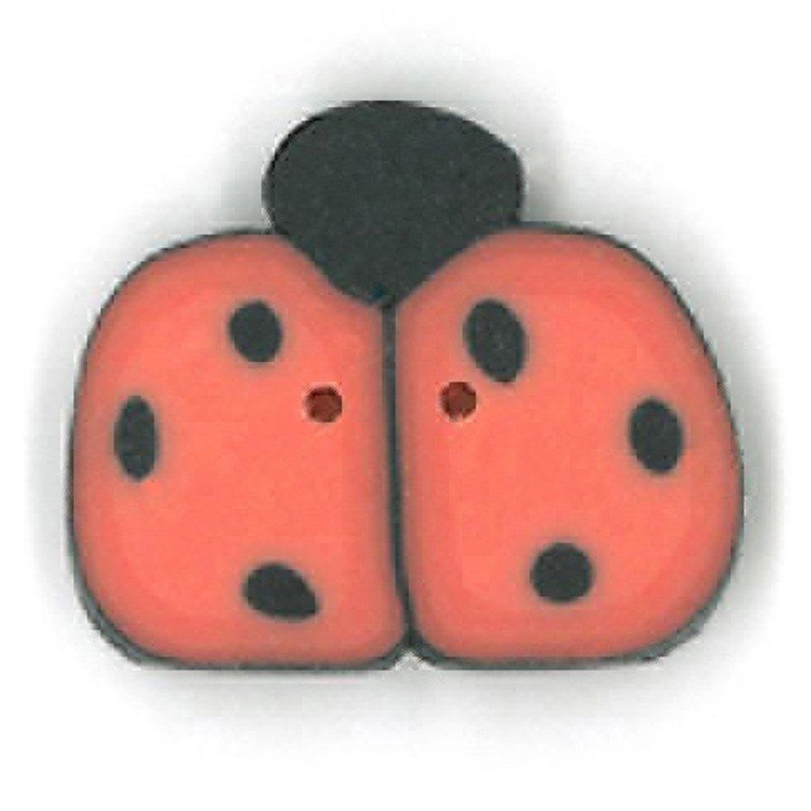 Just Another Button Company Medium Orange Ladybug 1156 Buttons