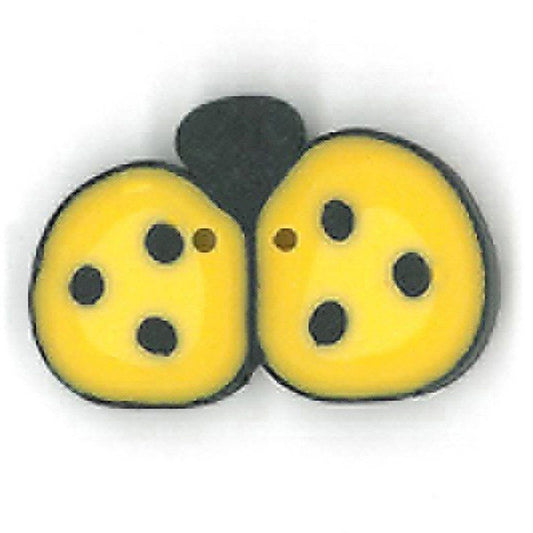 Just Another Button company Yellow Ladybug 1158 Buttons