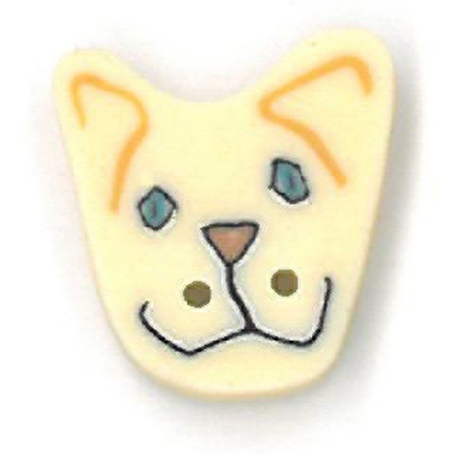 Just Another Button Company Jacque's Cat 1167 handmade clay button