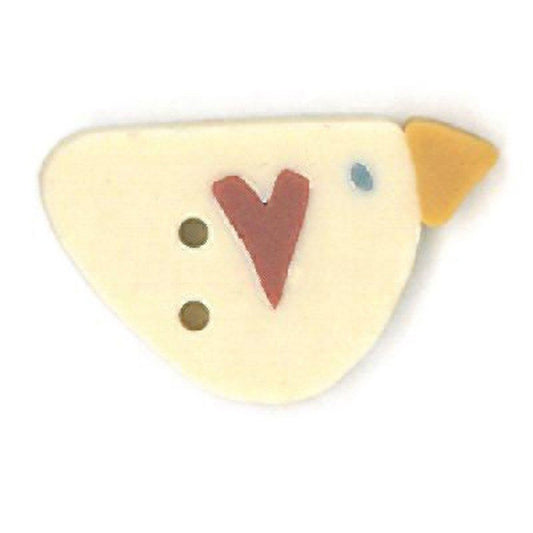 Just Another Button Company Sweet Heart Bird 1192 button