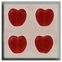 Mill Hill 12082 Small Channeled Heart Matte Ruby