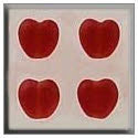 Mill Hill 12082 Small Channeled Heart Matte Ruby