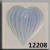 Mill Hill Medium Fluted Heart Matte Crystal AB 12208 GlassTreasure