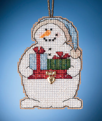 Mill Hill Giving Snowman 16-2136 christmas beaded cross stitch kit