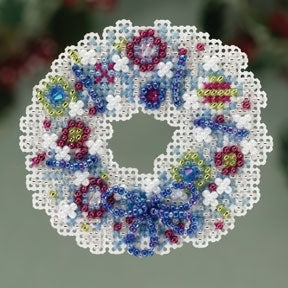Mill Hill Crystal Wreath 18-6301 beaded cross stitch kit