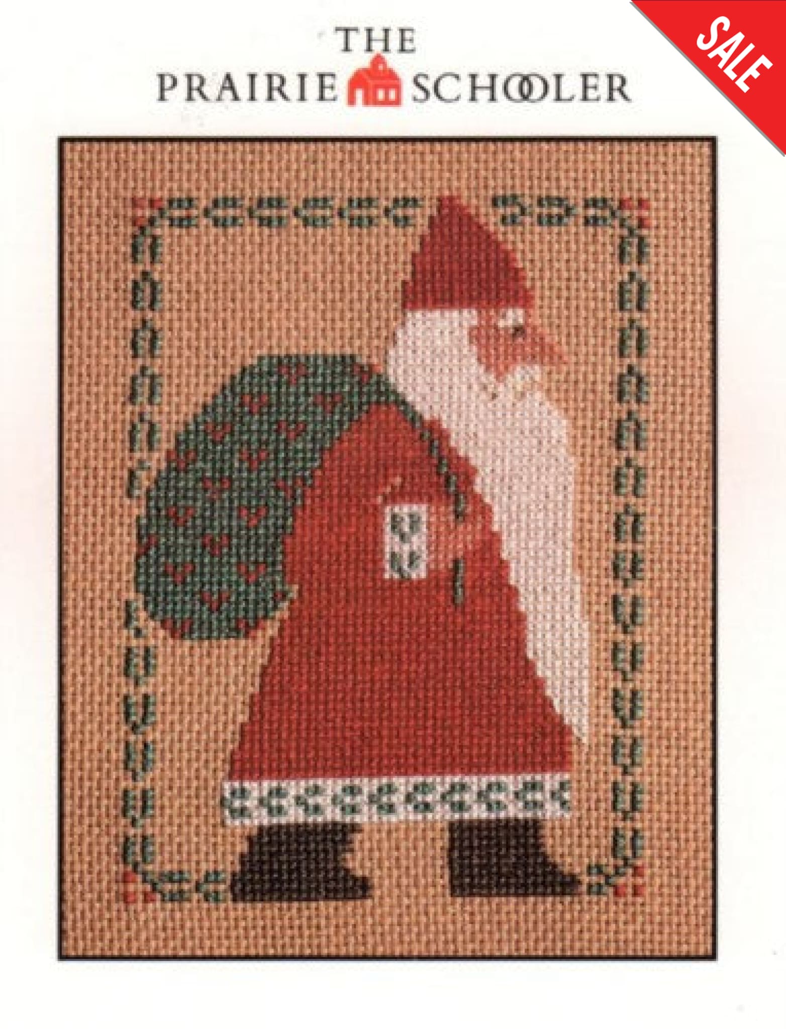 Prairie Schooler 1985 Santa Christmas cross stitch pattern