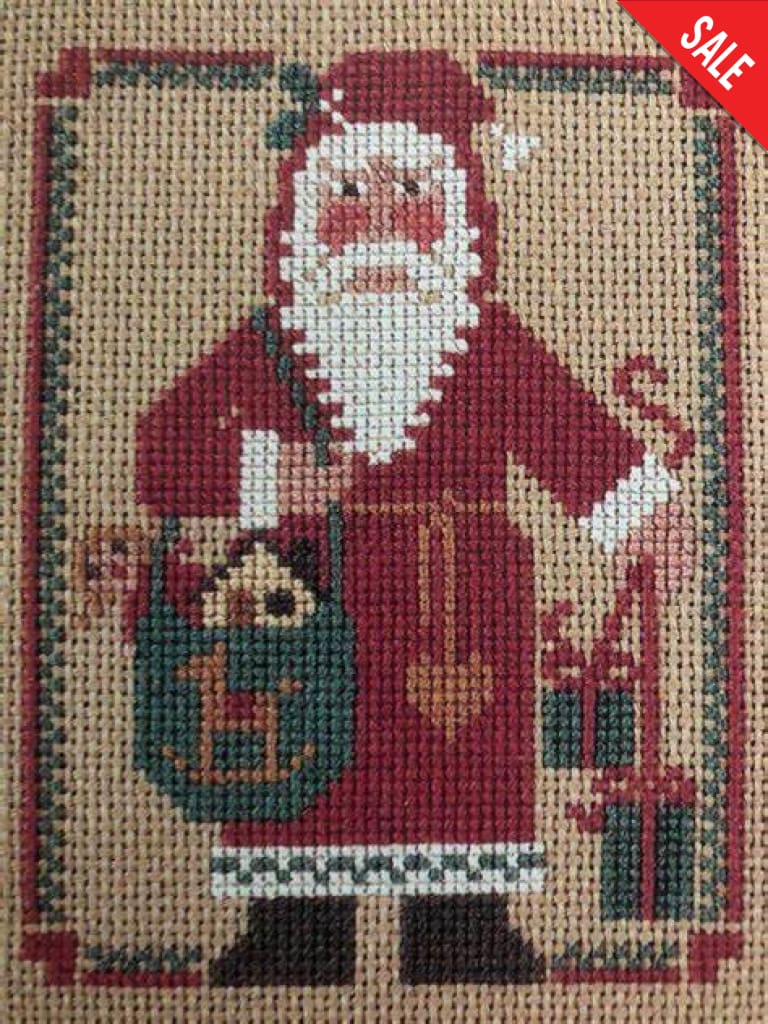 Prairie Schooler 1989 Santa cross stitch pattern