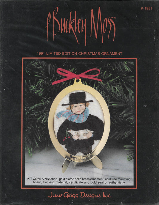 P Buckley Moss 1991 Limited Edition Ornament amish cross stitch pattern