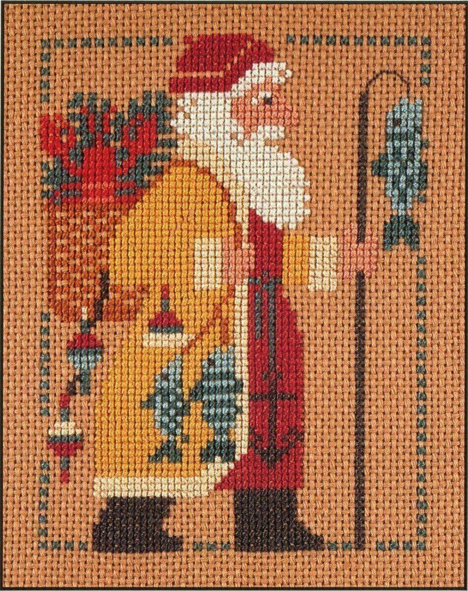 Prairie Schooler 1992 Santa Christmas cross stitch pattern