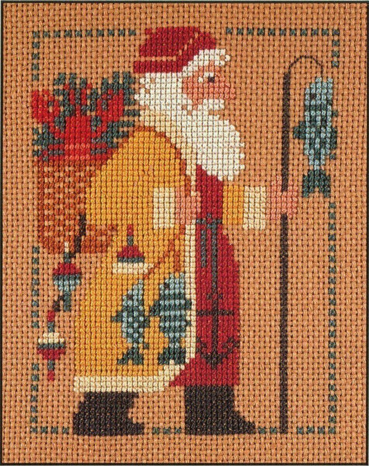Prairie Schooler 1992 Santa Christmas cross stitch pattern