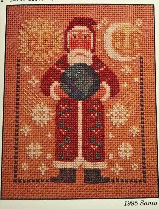Prairie Schooler 1995 Santa Christmas cross stitch pattern
