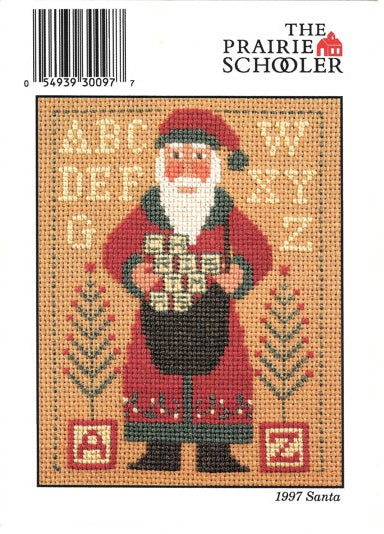 Prairie Schooler 1997 Santa Christmas cross stitch pattern