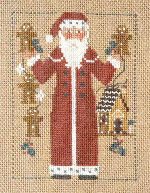 Prairie Schooler 1999 Santa cross stitch pattern