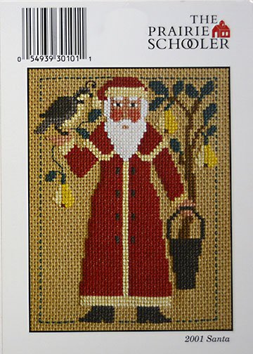 Prairie Schooler 2001 Santa Christmas cross stitch pattern