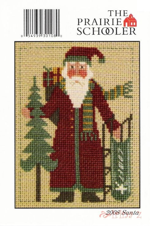 Prairie Schooler 2008 Santa Christmas cross stitch pattern