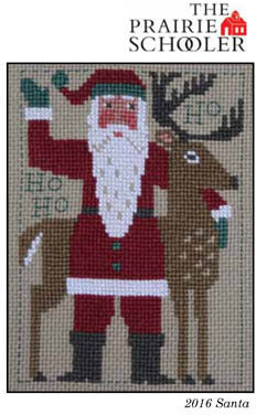 Prairie Schooler 2016 Santa Christmas cross stitch pattern